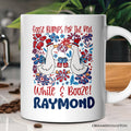 Goose Bumps for the Red, White & Booze Personalized Mug, Funny 4th of July Gift with Custom Name
