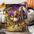Spooky Parable Alice’s Adventure in Wonderland Personalized Mug, Halloween Ceramic Gift with Custom Name