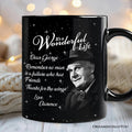 Clarence the Angel Dear George Quote Christmas Black Mug, Wonderful Life Gift