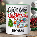 Santa's Favorite Cardiology Crew Personalized Mug, Heart Health Christmas Gift with Custom Name