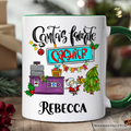 Santa's Favorite Cashier Personalized Mug, Christmas Appreciation Gift with Custom Name