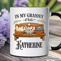 In My Granny Era Chicken Vintage Personalized Mug, Cozy Farmhouse Country Grandma Gift with Custom Name