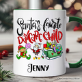 Santa's Favorite Daycare Child Personalized Mug, Christmas Holiday Gift with Custom Name