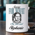 Sorry For What My Face Said Personalized Mug, Sarcastic Vintage Gift with Custom Name