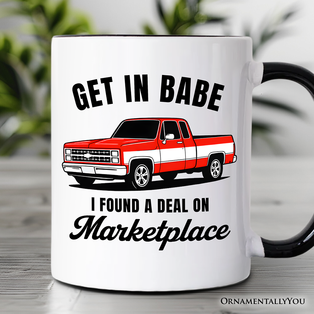 I Found A Deal On Marketplace Mug, Funny Red Truck Gift