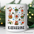 Just a Jolly Goose Christmas Personalized Mug, Holiday Geese Santa Festive Gift with Custom Name