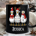 Vintage Christmas Silly Goose Personalized Mug, Snowman Spoof Winter  Gift with Custom Name