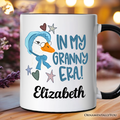 In My Granny Era Goose Personalized Mug, Funny Grandma Doodle Gift with Custom Name