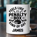 Hockey Penalty Box Personalized Mug, Funny Game Day Sports Gift with Custom Name