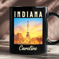 Historic Indiana State Soldiers and Sailors Monument Personalized Mug, Patriotic Gift and Indianapolis Landmark Souvenir with Custom Name