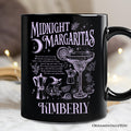 Midnight Margaritas Halloween Personalized Mug, Whimsical Gift for Drinking Witches with Custom Name