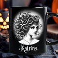 Medusa Spooky Portrait Personalized Mug Horror Villain Theme Halloween Gift with Custom Name