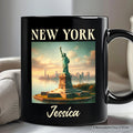 Iconic New York State Statue of  Liberty Personalized Mug, Patriotic American Landmark Gift and Heritage Souvenir with Custom Name