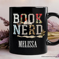 Book Nerd Collage Retro Personalized Mug, Bookish Booktok Librarian Gift with Custom Name