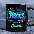Pisces Graffiti Zodiac Personalized Mug, Street Style Astrology Horoscope Gift with Custom Name