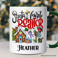 Santa's Favorite Realtor Personalized Mug, Real Estate Agent Gift with Custom Name