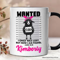 I Once Was Lost But Now I Am Found Luke 1510 Christian Personalized Mug, Wanted Black Sheep Gift with Custom Name