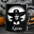 Witch Spooky Portrait Personalized Mug Horror Villain Theme Halloween Gift with Custom Name