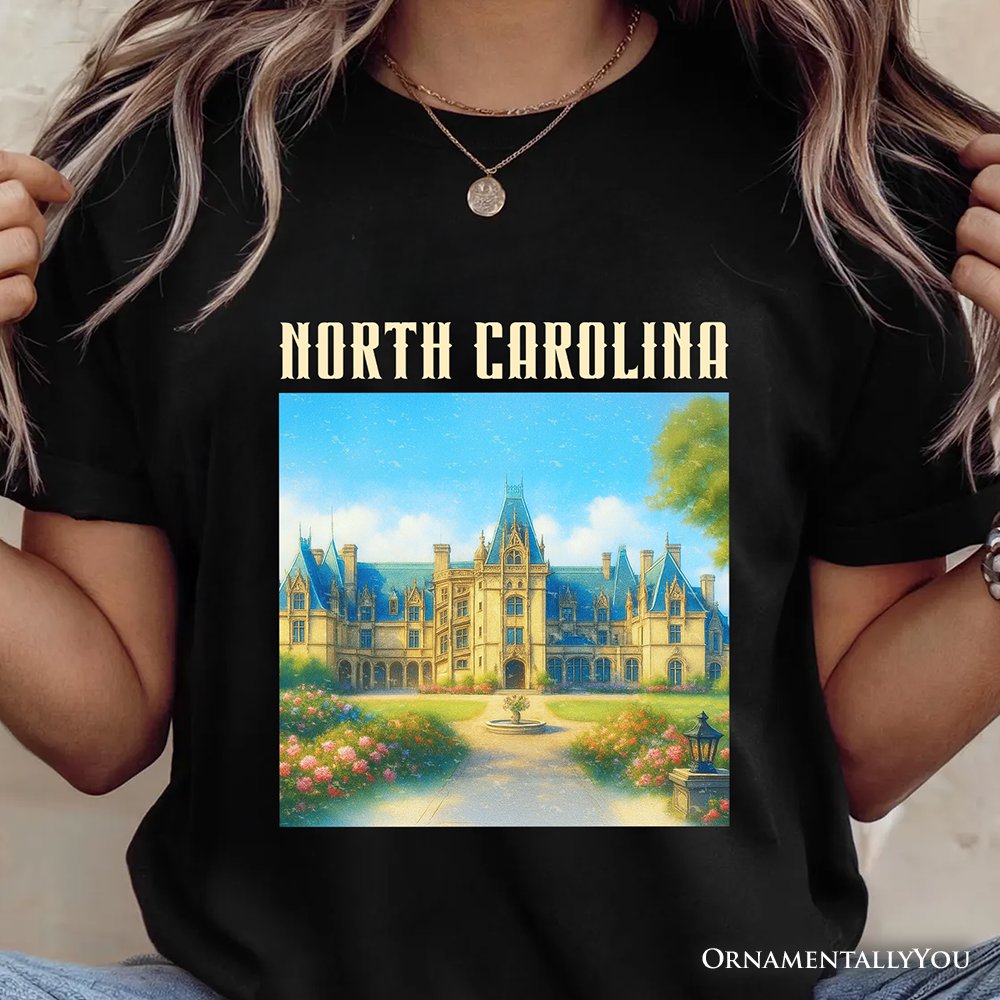 Elegant Biltmore Estate North Carolina State T-Shirt, Asheville Landmark Tee and Heritage Souvenir