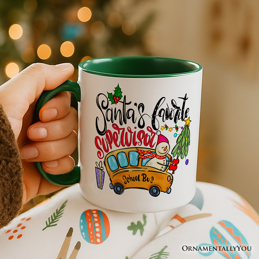 Santa's Favorite Supervisor Personalized Mug, Mentorship Appreciation Gift with Custom Name
