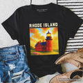 Charming Rhode Island State Southeast Lighthouse T-Shirt, Block Island Coastal Landmark Tee and Seaside Souvenir