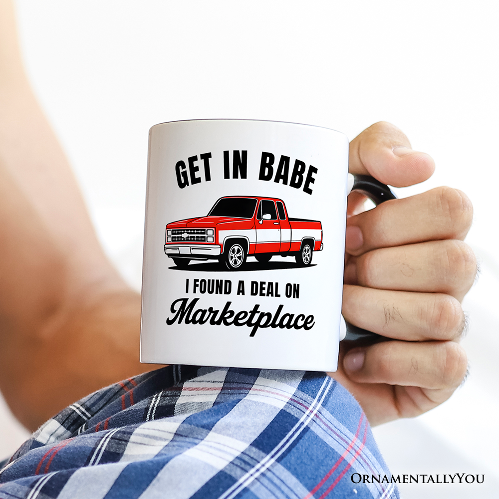 I Found A Deal On Marketplace Mug, Funny Red Truck Gift
