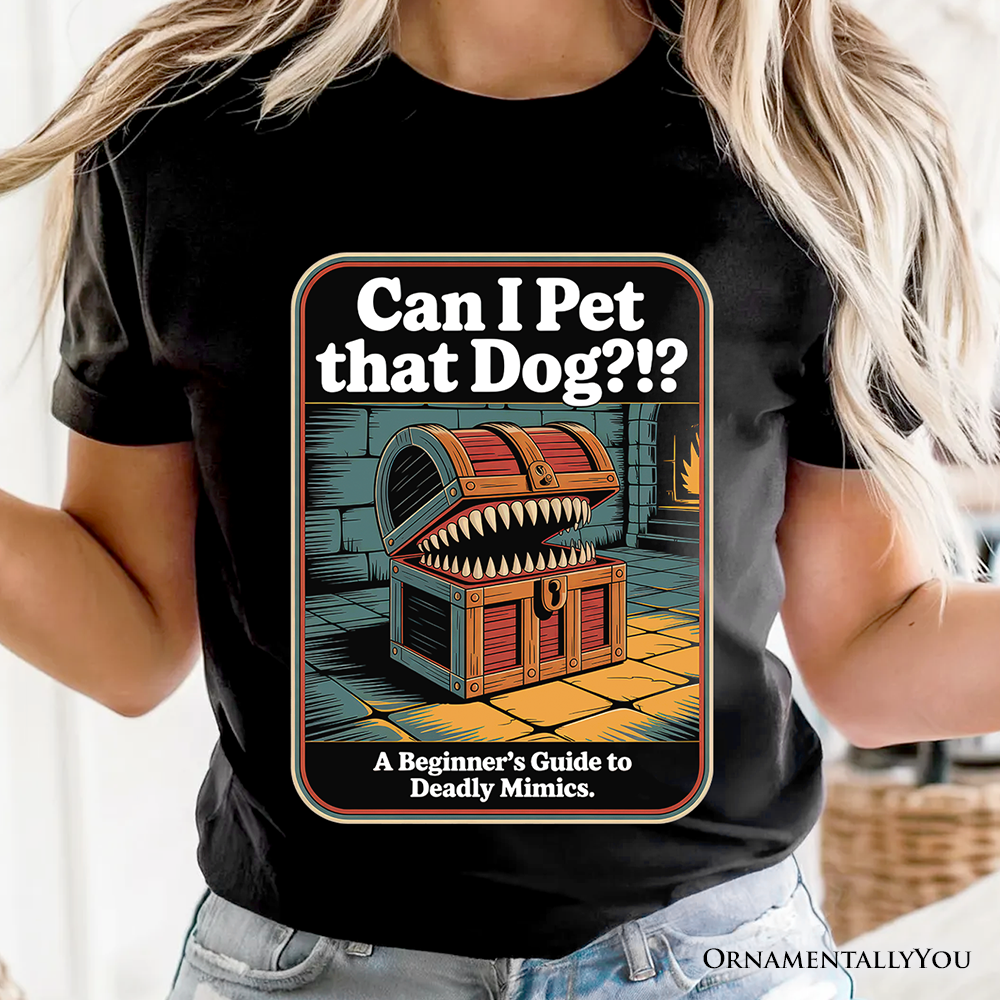 Can I Pet That Dog Retro T-Shirt, Vintage Meme Humor