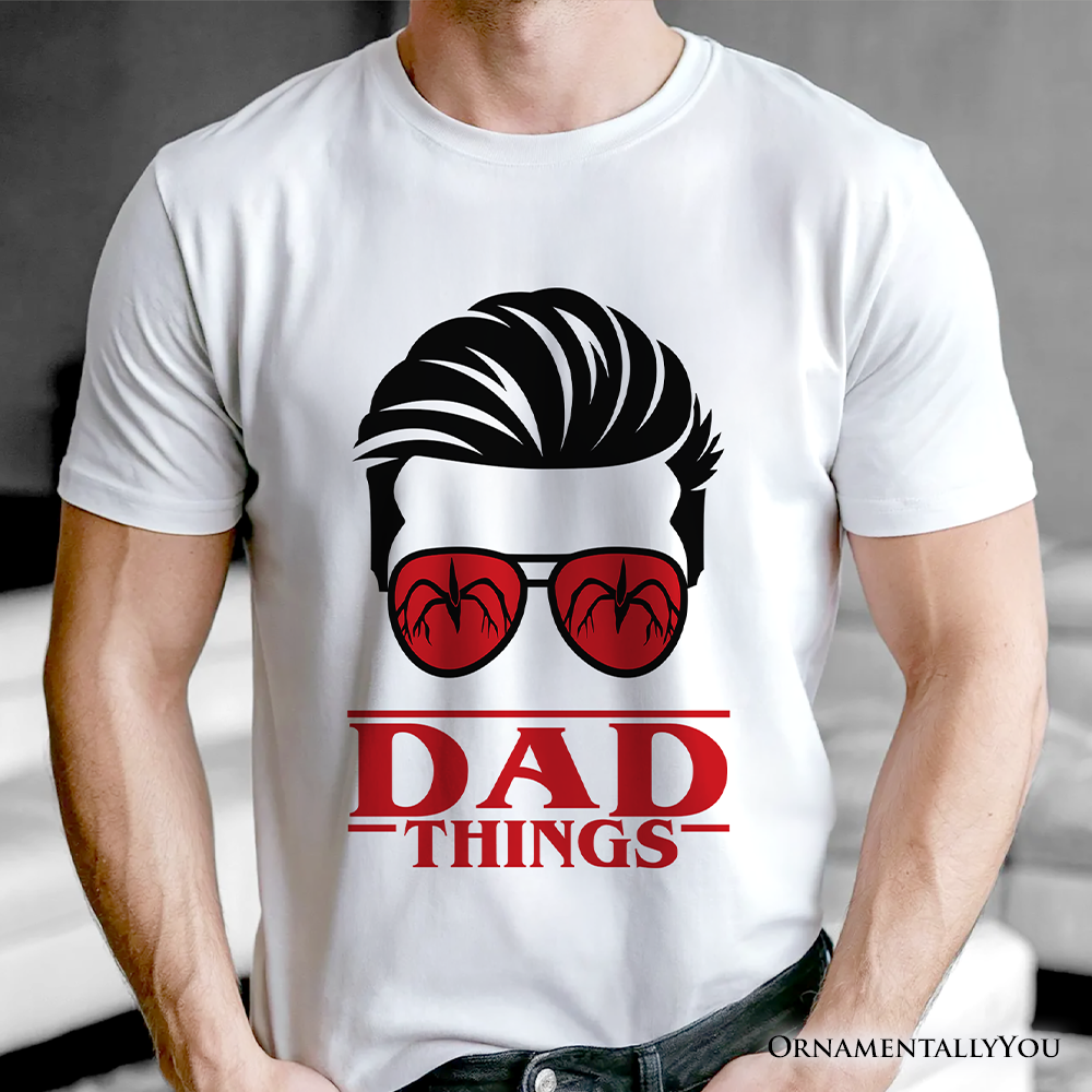 Dad Things Retro T-Shirt, Red Glasses Family Matching Tee