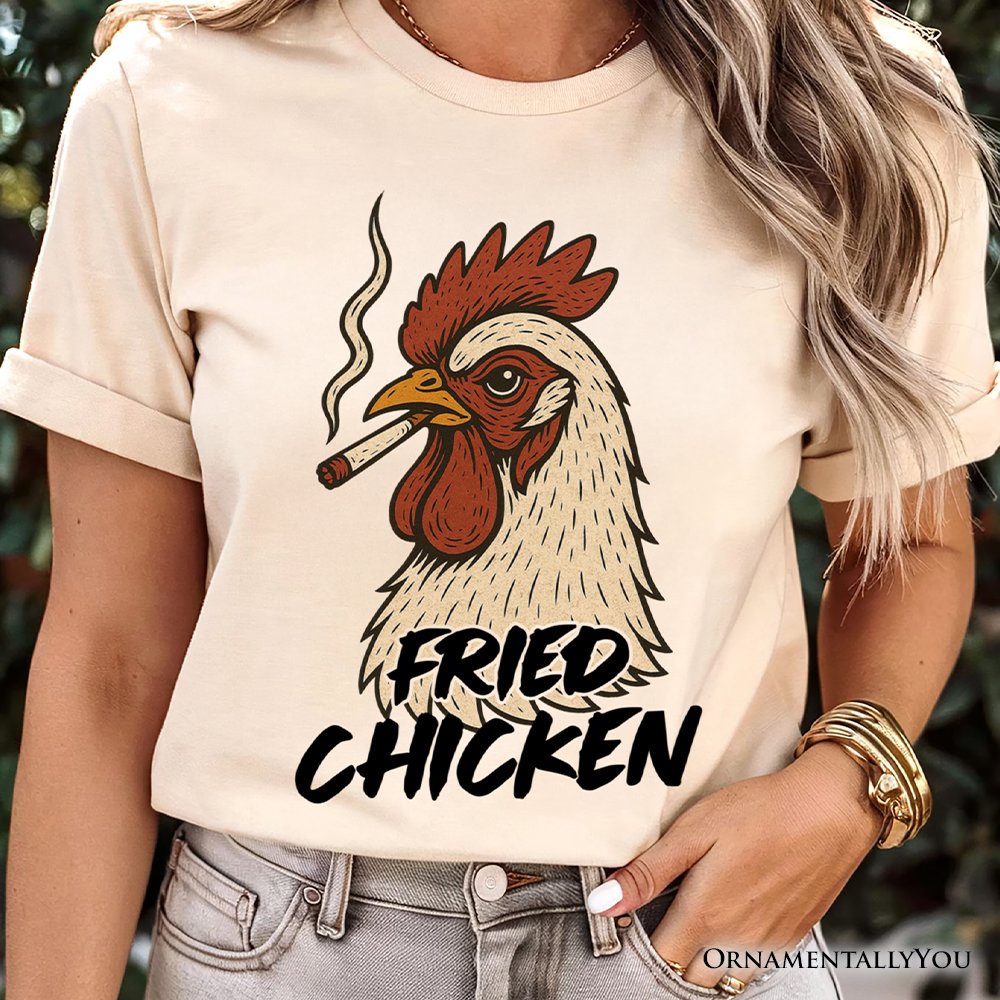 Fried Chicken Hen T-Shirt, Funny 420 Stoner Humor Tee