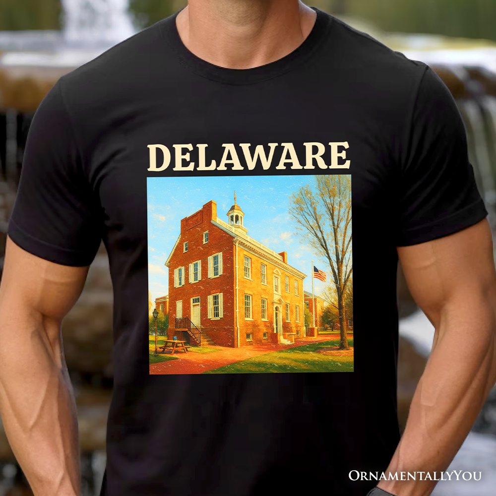Historic Delaware Old State House T-Shirt, Colonial Landmark Tee and Mid-Atlantic Souvenir