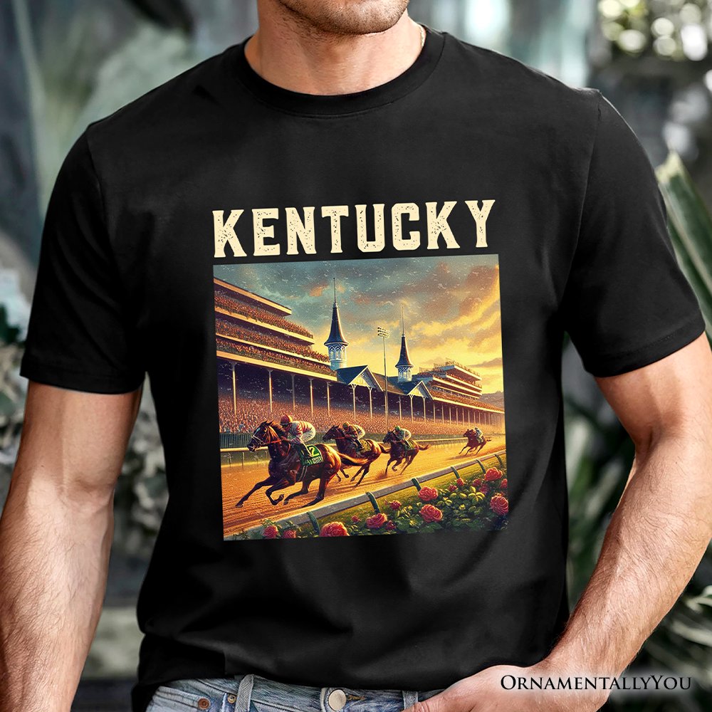 Iconic Kentucky State Horse Racing T-Shirt, Churchill Downs Tee and Derby Heritage Souvenir