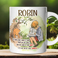 If We're Apart Keep Me in Your Heart Personalized Mug, Pooh and Friends Quote for Appreciation Gift
