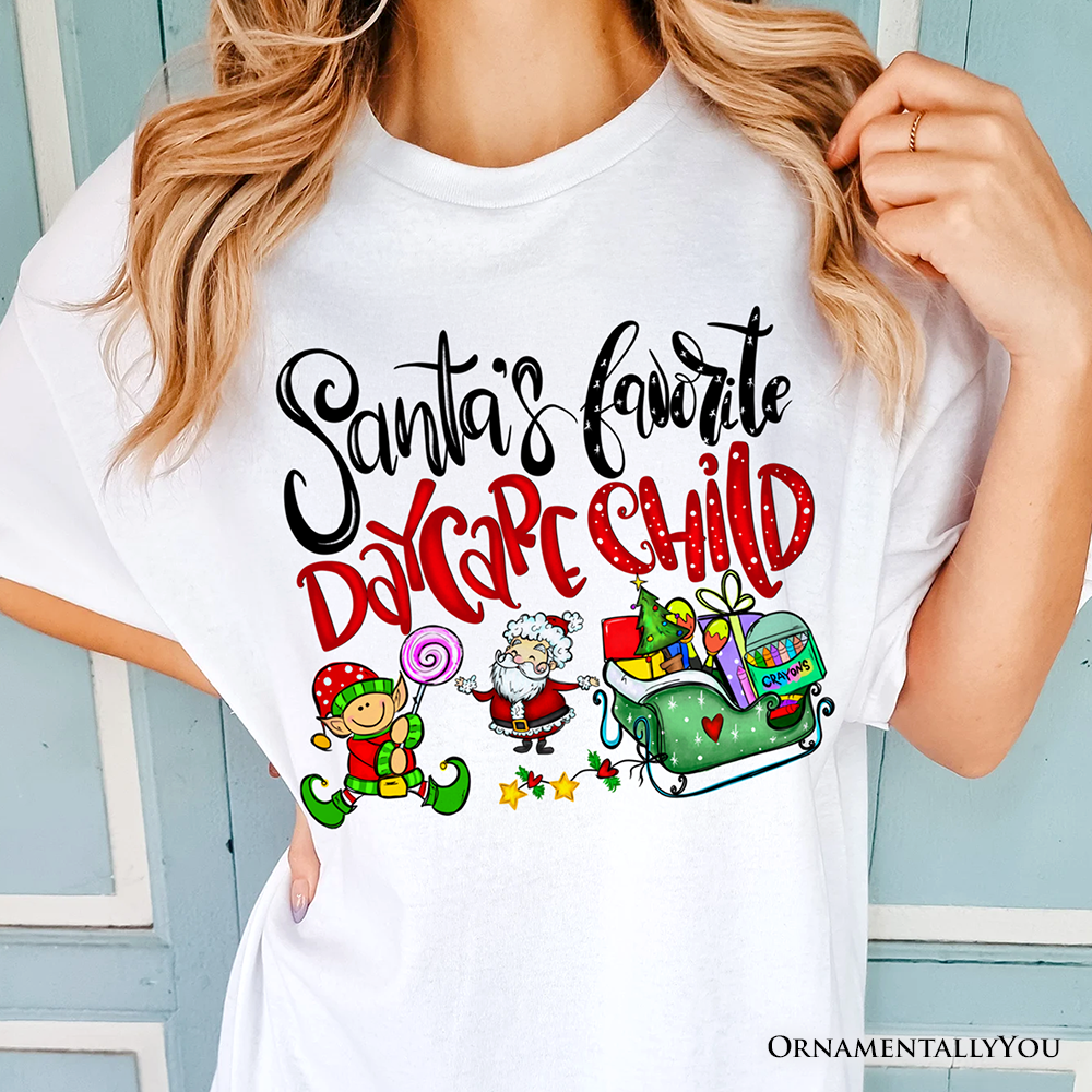 Santa's Favorite Daycare Child T-Shirt, Merry Christmas Children Tee