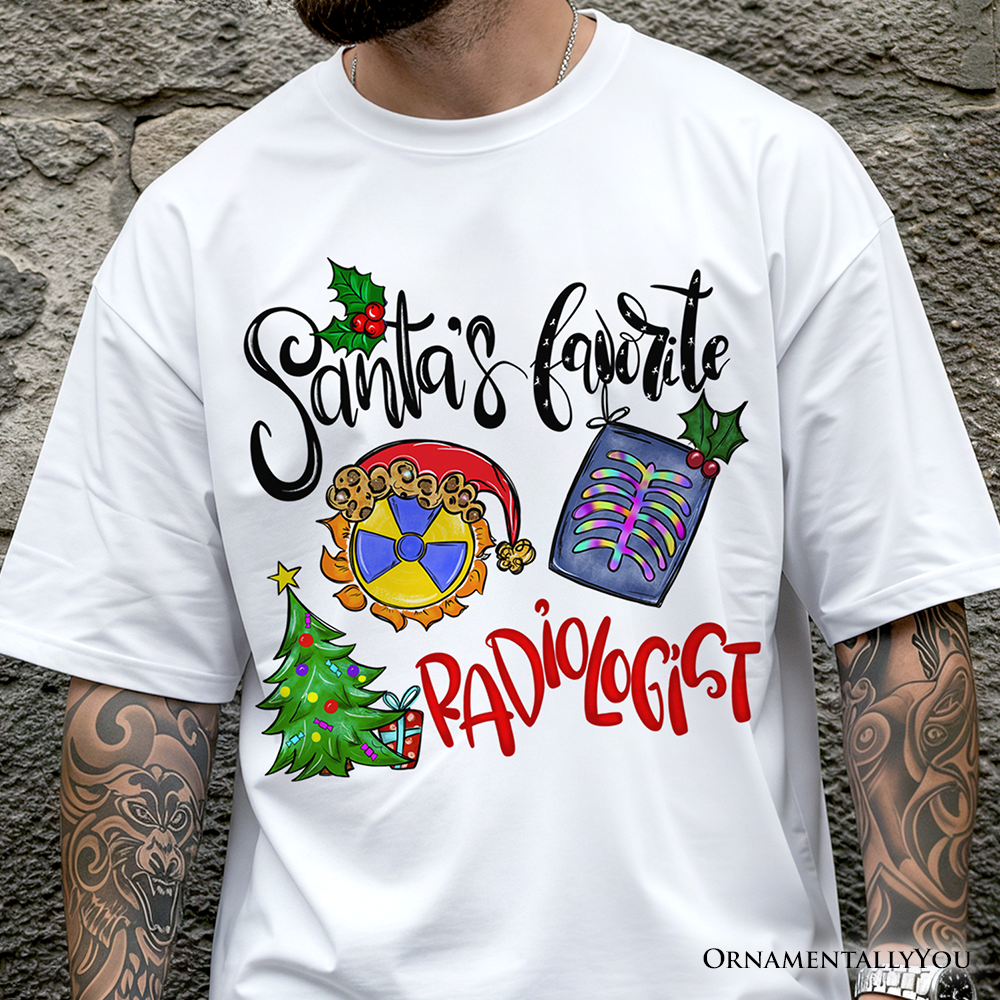 Santa’s Favorite Radiologist T-Shirt, Merry Christmas X-Ray Tee
