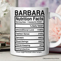 Sister Nutrition Facts Personalized Mug, Birthday Gift with Custom Name
