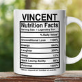 Son Nutrition Facts Personalized Mug, Birthday Gift with Custom Name