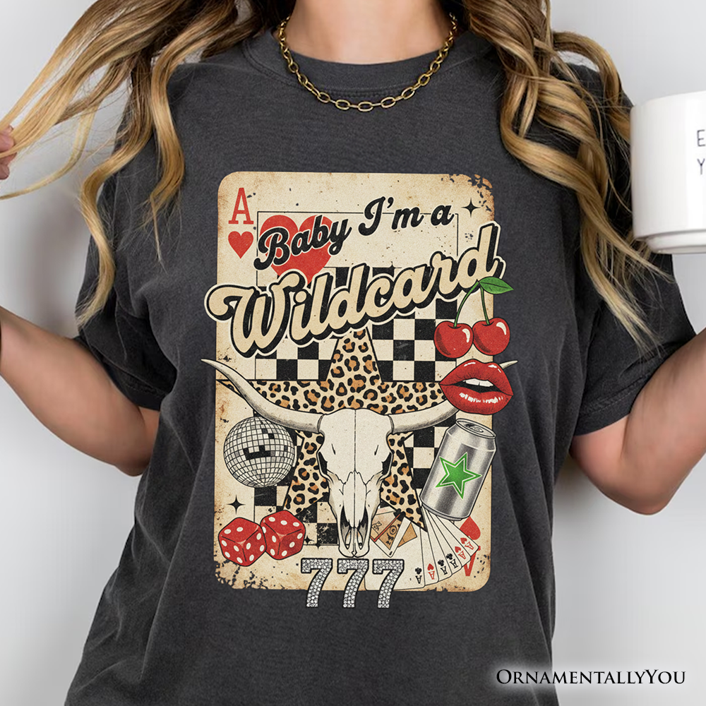 Wildcard Cowgirl T-Shirt, Vintage Western Collage Leopard Skull Tee