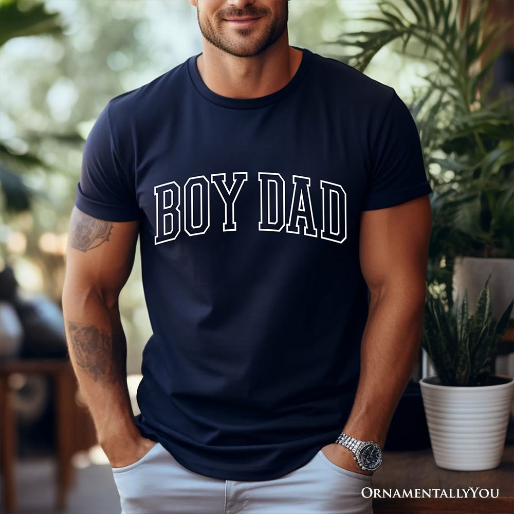 Boy Dad Varsity T-Shirt, Father's Day Tee