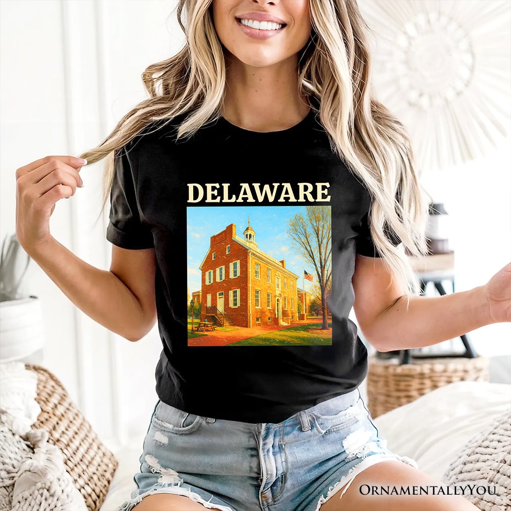 Historic Delaware Old State House T-Shirt, Colonial Landmark Tee and Mid-Atlantic Souvenir