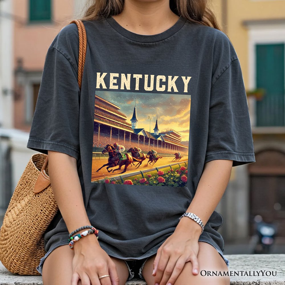 Iconic Kentucky State Horse Racing T-Shirt, Churchill Downs Tee and Derby Heritage Souvenir