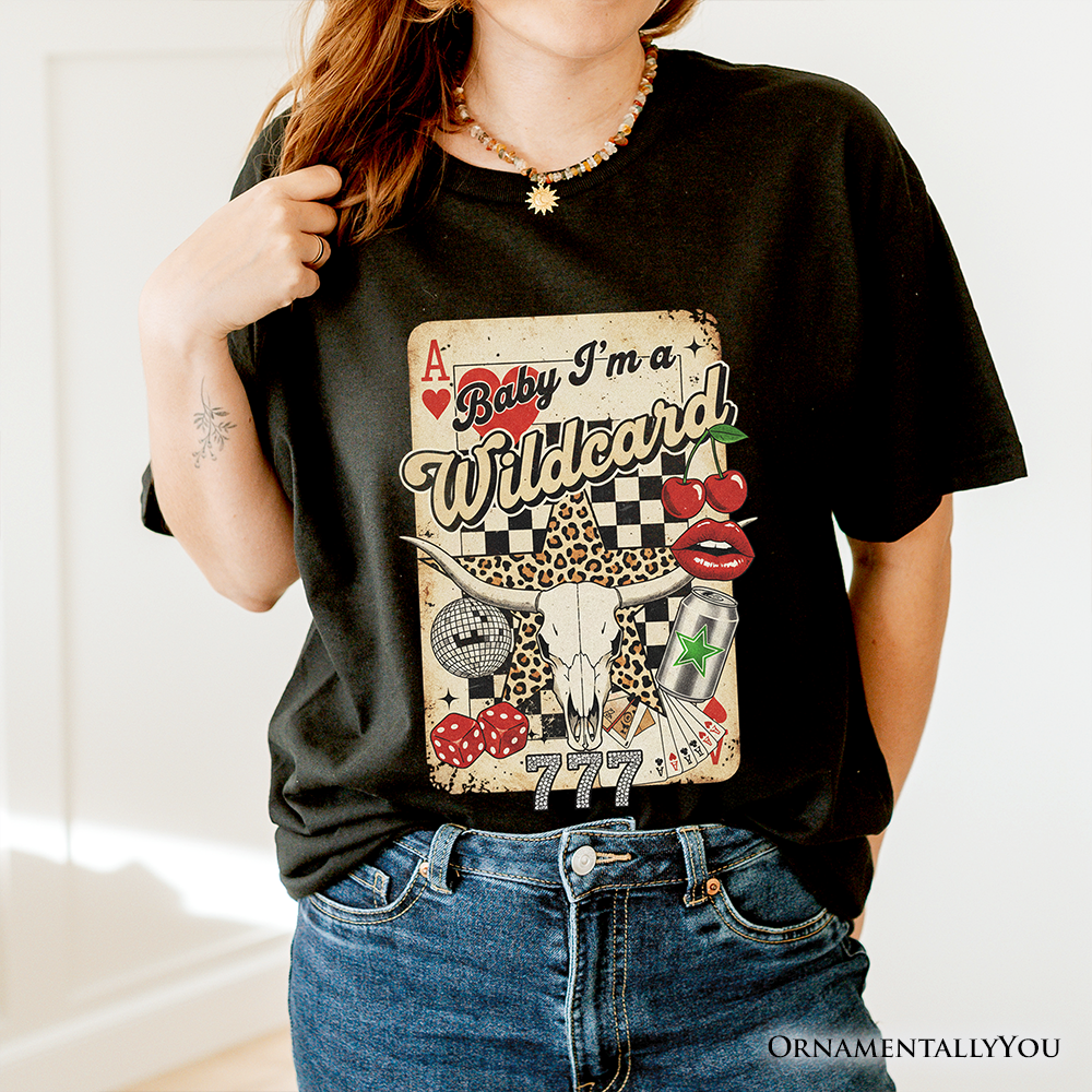 Wildcard Cowgirl T-Shirt, Vintage Western Collage Leopard Skull Tee