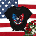 Bald Eagle American Flag T-Shirt, Patriotic Freedom Tee