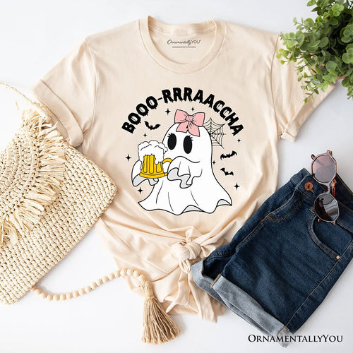 Boo-Rracha Halloween Ghost T-Shirt, Funny Mexican Drunk Tee with Cute Spooky Vibes