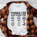 Car Guy Things Funny T-Shirt, Things I Do In My Spare Time Tee