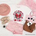 Cupid's Favorite Nurse Coquette Bow T-Shirt, Cute Valentine Nurse Tee