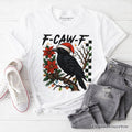 F-CAW-F Christmas Raven T-Shirt, Holiday Crow Festive Tee