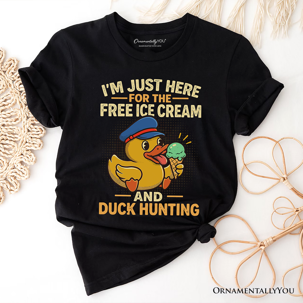 Funny Resin Duck Cruise T-Shirt, Ice Cream And Duck Hunter Vacation Tee