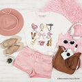 Hairstylist Coquette Aesthetic T-Shirt, Pink Hair Dresser Tee