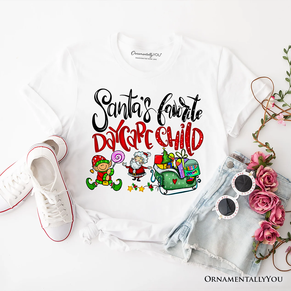 Santa's Favorite Daycare Child T-Shirt, Merry Christmas Children Tee