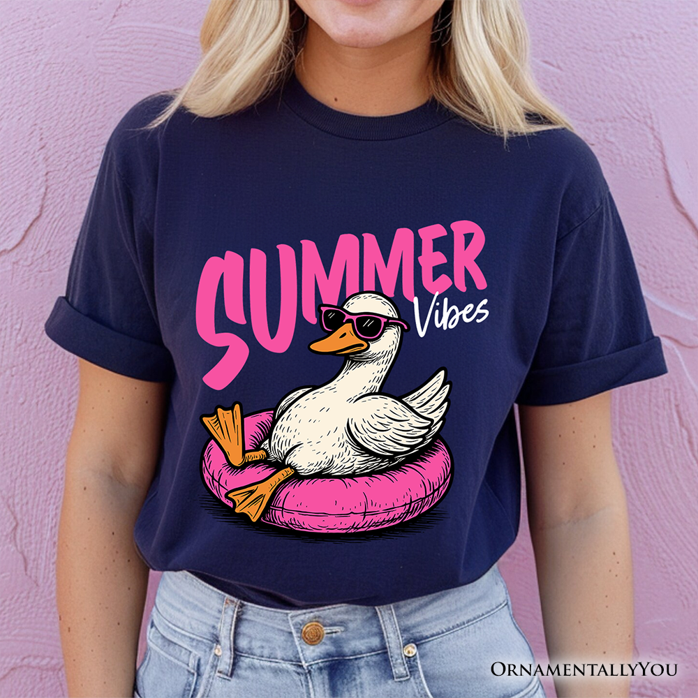 Summer Vibes Goose T-Shirt, Funny Beach Vacation Tee